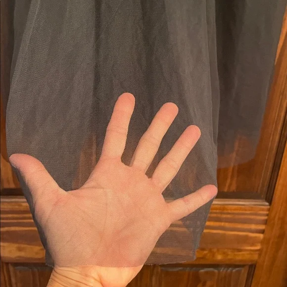 Adidas Black Tulled Midi Skirt with White 3 Stripe - Picture 5 of 9